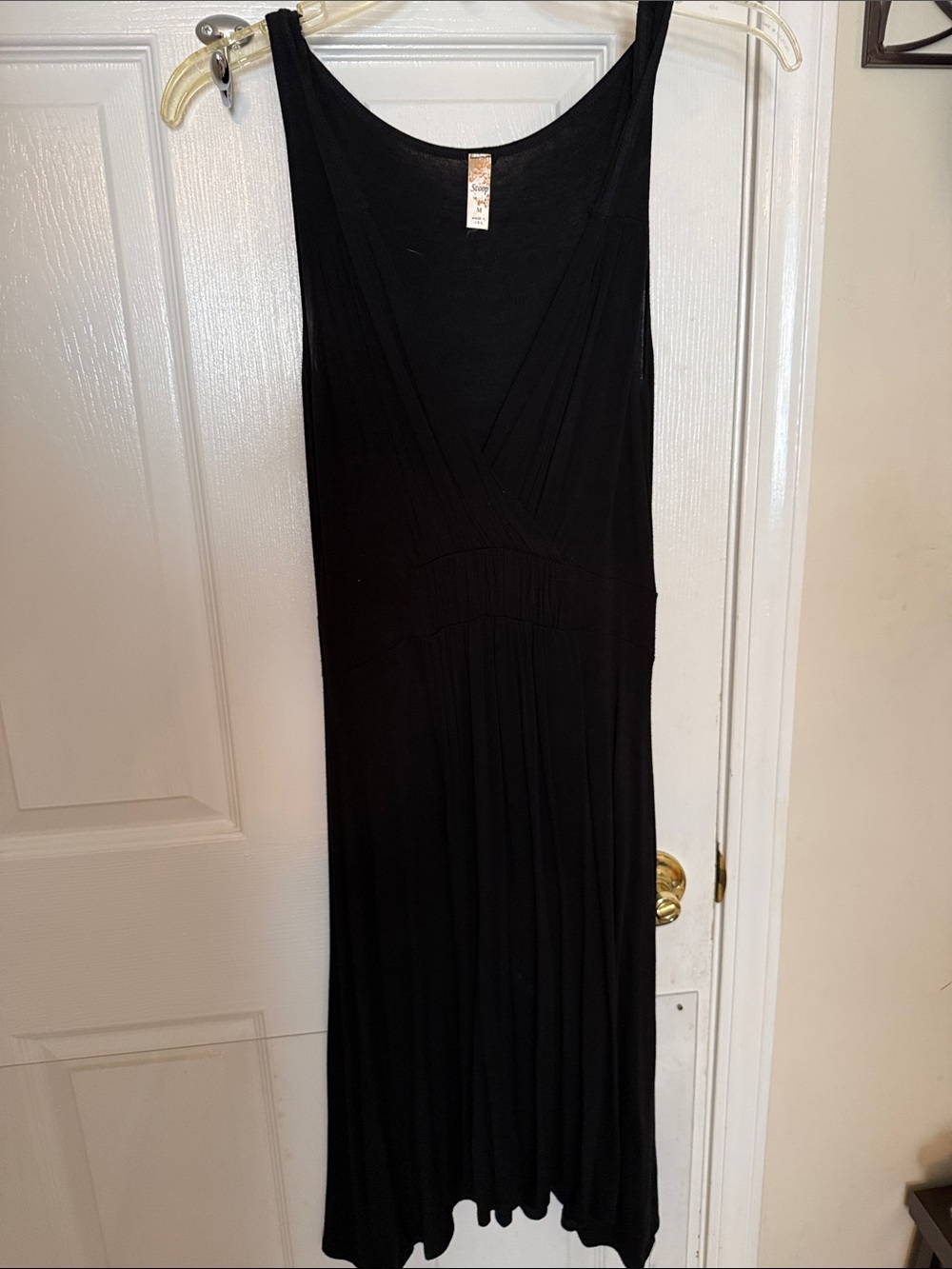 Black Sleeveless V-Neck Maxi Dress - Unbranded